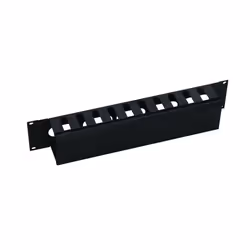 LOGON RAO405BL, Panneau de gestion de câbles, Noir, 2U, 48,3 cm (19"), 482 mm, 72 mm