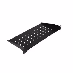 LOGON RAS205BL, Étagère, Noir, 30 kg, 1U, 48,3 cm (19"), 486 mm