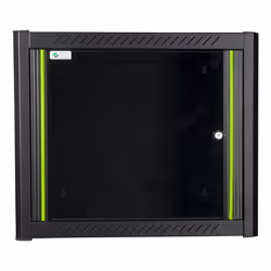 LOGON RWM09U45BL, Rack monté sur le mur, 9U, Verrouillage des touches, Gestion optimisée des câbles, Noir