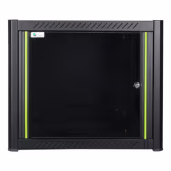 LOGON RWP09U45BL, Rack monté sur le mur, 9U, Verrouillage des touches, 19 kg, Noir