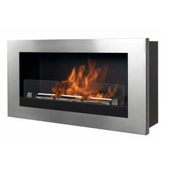Tecno Air System Verona Cheminée encastrable Bioéthanol Acier inoxydable