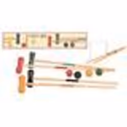 Jeu de croquet en bois Egmont Toys - 77 x 15 x 8 cm - Pour enfants à partir de 5 ans - Multicolore