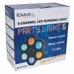 Ibiza Light JDL034LED stroboscope et lumière disco Noir