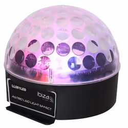 Ibiza Light ASTRO 1, Stroboscope discothèque, Noir, CE, RoHS, LED, 3 lampe(s), 3 W