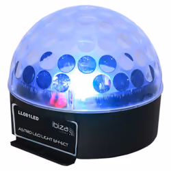 Ibiza Light ASTRO 1 Adapté à une utilisation à l'intérieur Stroboscope discothèque Noir