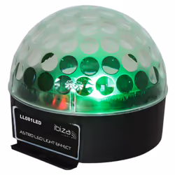 Ibiza Light ASTRO 1 Adapté à une utilisation à l'intérieur Stroboscope discothèque Noir
