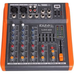 Ibiza Table de mixage à 4 canaux compacte