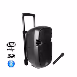 Sono Portable Autonome 10/25cm 400W USB/SD/BLUETOOTH & 1 MICRO VHF HYBRID10VHF-BT Ibiza