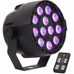 IBIZA LIGHT PAR-MINI-RGB3 - Projeteur PAR à LED 12x3W RVB 3-en-1