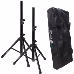 Supports denceintes réglables - IBIZA SOUND - SS01B-MINI - Hauteur 1.2m - Charge max 30kg