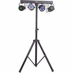 IBIZA LIGHT DJLIGHT65 Support de Lumière avec 2 Projecteurs par RGBW + 2 Lasers Rouge et Vert
