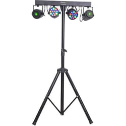 IBIZA LIGHT DJLIGHT65 Support de Lumière avec 2 Projecteurs par RGBW + 2 Lasers Rouge et Vert