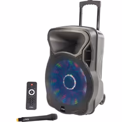 Enceinte portable PARTY LIGHT & SOUND PARTY-15LED 15’’/38cm - 800W avec USB/FM/Micro VHF/Bluetooth