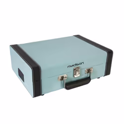 Madison Sound MAD-RETROCASE-BLU Tourne-disque à entraînement direct Bleu Manuel