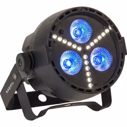 IBIZA LIGHT PAR-MINI-STR - Projecteur PAR à LED RGBW 4-en-1 avec stroboscope à LED SMD