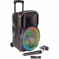 PARTY Light & Sound PARTY-15RGB, 800 W, Avec fil &sans fil, 2,4 - 24,8 GHz, Noir, Universel, MiniSD