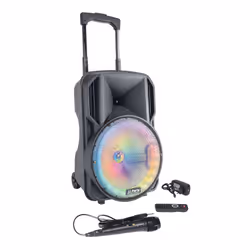 PARTY Light &amp; Sound PARTY-10RGB, 25,4 cm (10"), 2,5 cm, 400 W, Avec fil &amp;sans fil, 2,4 - 24,8 GHz, Noir