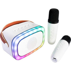 Enceinte Karaoké Portable Avec 2 Micros Sans Fil BT USB SD - Party KARAKID20