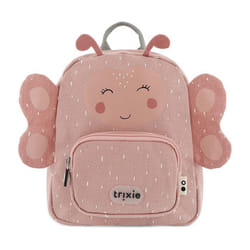Sac à dos enfant - TRIXIE BABY - Mrs. Butterfly M - Rose - 100% coton recyclé - Hydrofuge