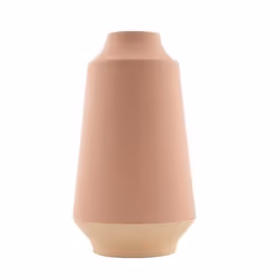 POINT VIRGULE Vase en fibre de bambou - 151 x 265 cm - Rose poudré et blanc cassé