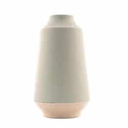 POINT VIRGULE Vase en fibre de bambou - 151 x 265 cm - Vert sauge et blanc cassé