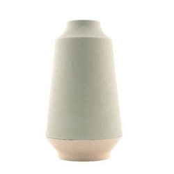 POINT VIRGULE Vase en fibre de bambou - 151 x 265 cm - Vert sauge et blanc cassé