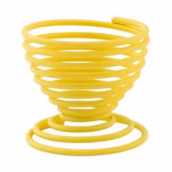 Coquetier - POINT VIRGULE - Jaune - 5 cm - Finition époxy - Nettoyage facile au lave-vaisselle