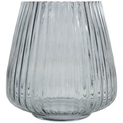POINT VIRGULE Vase en verre - Ø177 x H18 cm - Bleu