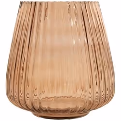POINT VIRGULE Vase en verre - Ø177 x H18 cm - Moka