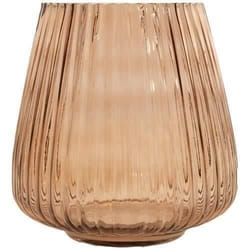POINT VIRGULE Vase en verre - Ø177 x H18 cm - Moka