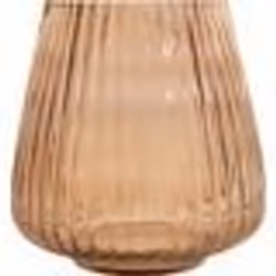 POINT VIRGULE Vase en verre - Ø245 x H28 cm - Moka