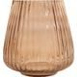 POINT VIRGULE Vase en verre - Ø245 x H28 cm - Moka