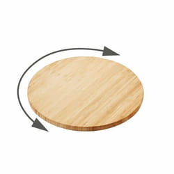 POINT VIRGULE -Plateau rond pivotant - 35 cm - en bambou FSC
