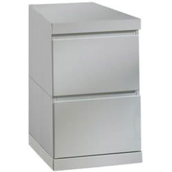Caisson de bureau 2 tiroirs laqué blanc - croft