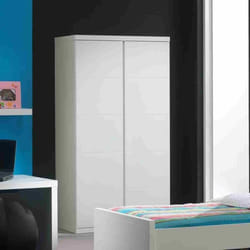 Armoire 2 Portes 110x57x205 Cm Laqué Blanc - Croft