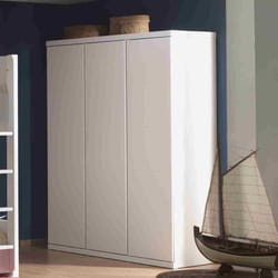 Les Tendances - Armoire 3 Portes 166x57x205 Cm Laqué Blanc - Croft