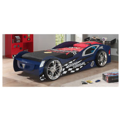 Lit 90x200 Grand Turismo Sommier inclus Vipack Car beds - Bleu