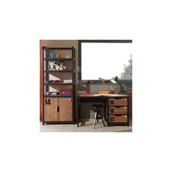 Les Tendances - Ensemble bureau 130x60x75cm + bibliothèque 80x40x200cm - bory