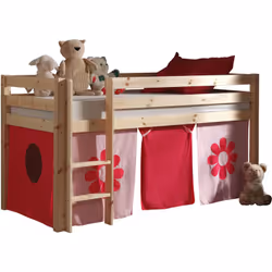 Aménagez d'une manière originale la chambre de votre fille avec ce magnifique lit surélevé PINO en coloris naturel. Fonctionn ...