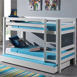Ces lits superposés PINO sont la solution idéale pour une meilleure optimisation de votre intérieur. Offrant deux couchages s ...