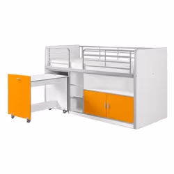 Lit combiné 91 90x200 Sommier Inclus Vipack Bonny - Orange Marque : Vipack Gamme : Bonny Matériaux : Panneaux de particules e ...