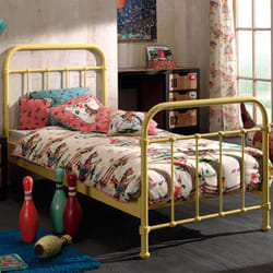 Lit 1 personne 90x200 cm jaune - noida