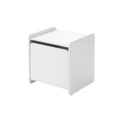 Chevet Enfant 1 Porte Bois Laqué Blanc Kiddy