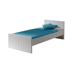 Lit 90x200 Sommier Inclus Vipack Robin - Blanc