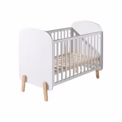 Lit bébé 60x120 Sommier Inclus Vipack Kiddy - Blanc Marque : Vipack Gamme : Kiddy Matériaux : Panneaux MDF et Pin Massif Coul ...
