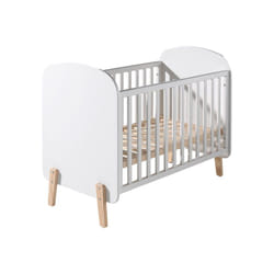 Les Tendances - Lit bébé 60x120 Sommier Inclus Vipack Kiddy - Blanc