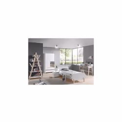 Cet ensemble lit + chevet + armoire + bibliothèque + bureau BORY est le modèle rêvé pour relooker une chambre d'enfant. Le li ...