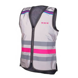 Veste Cyclo Femme - WOWOW - Lucy Jacket Full Reflective Pink - Manches longues - Cycle - VTT - Gris