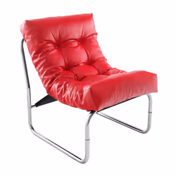Fauteuil Boudoir Design Rouge - KOKOON - 1 Place - Simili - Avec Accoudoirs - Relaxation