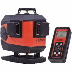 Laser Croix-lignes 4D - Précision 1mm/10m - Portée 2x 60m. - Nivellement électronique - Équipé d’une télécommande interactive ...